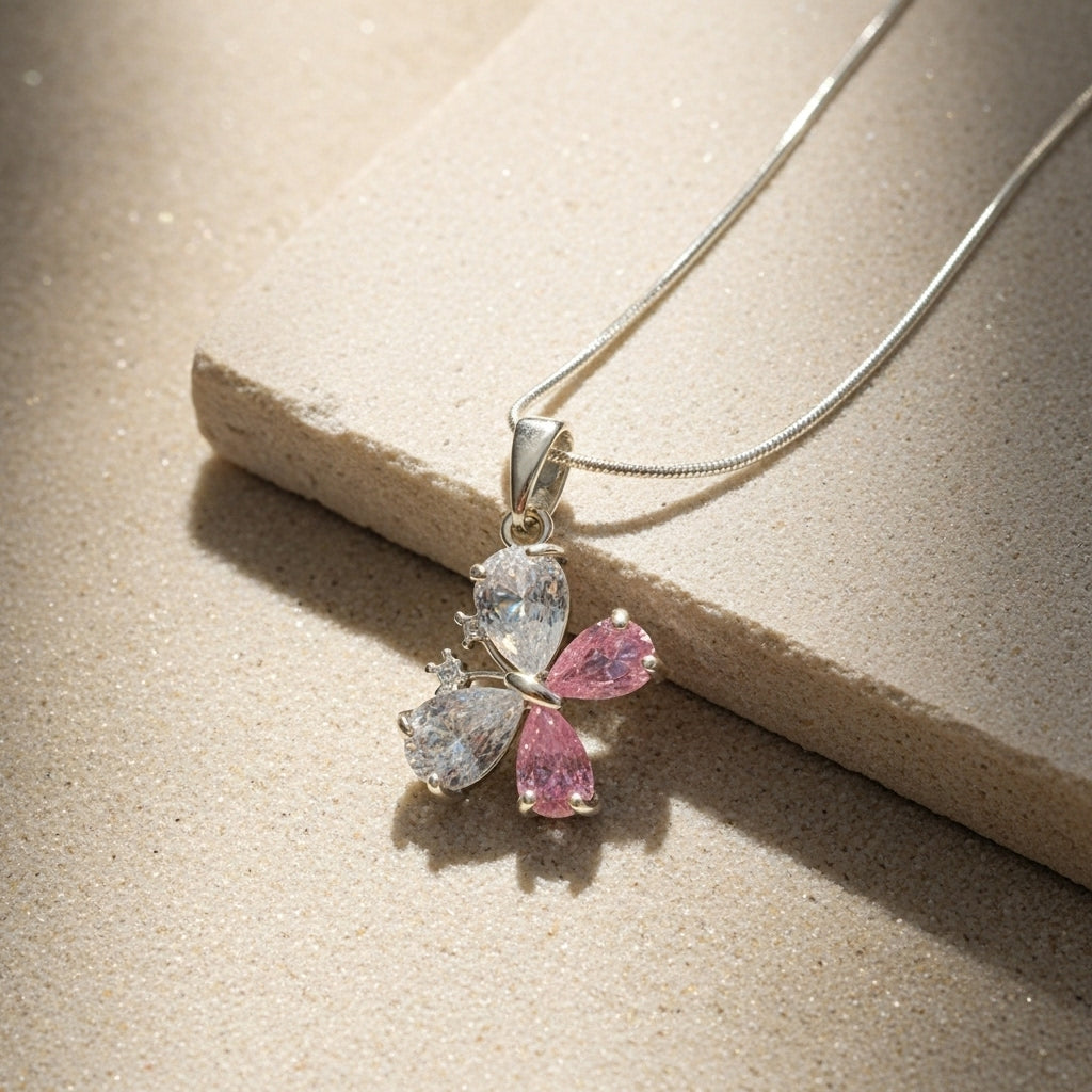 Diamond Butterfly Necklace