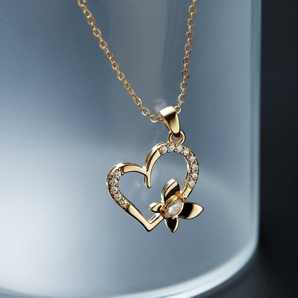 Butterfly Heart Necklace