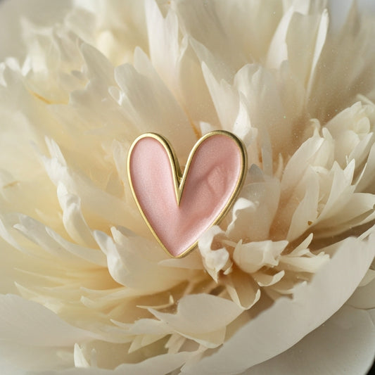 Blush Heart Studs