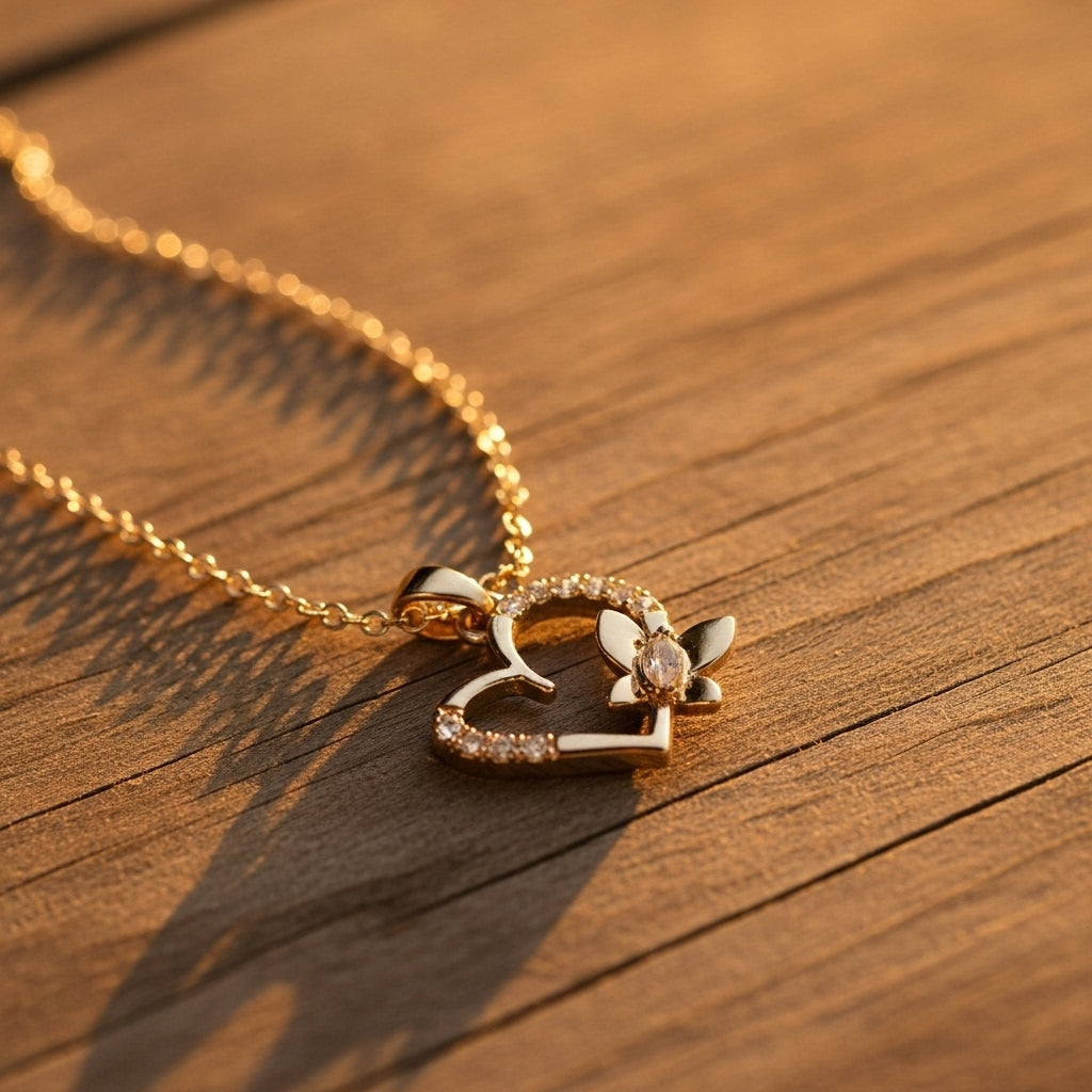 Butterfly Heart Necklace