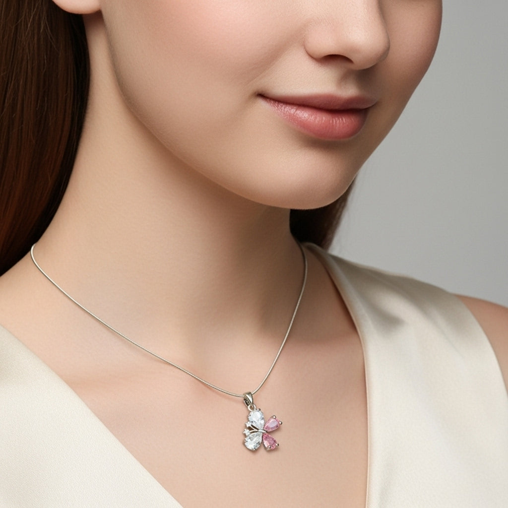 Diamond Butterfly Necklace