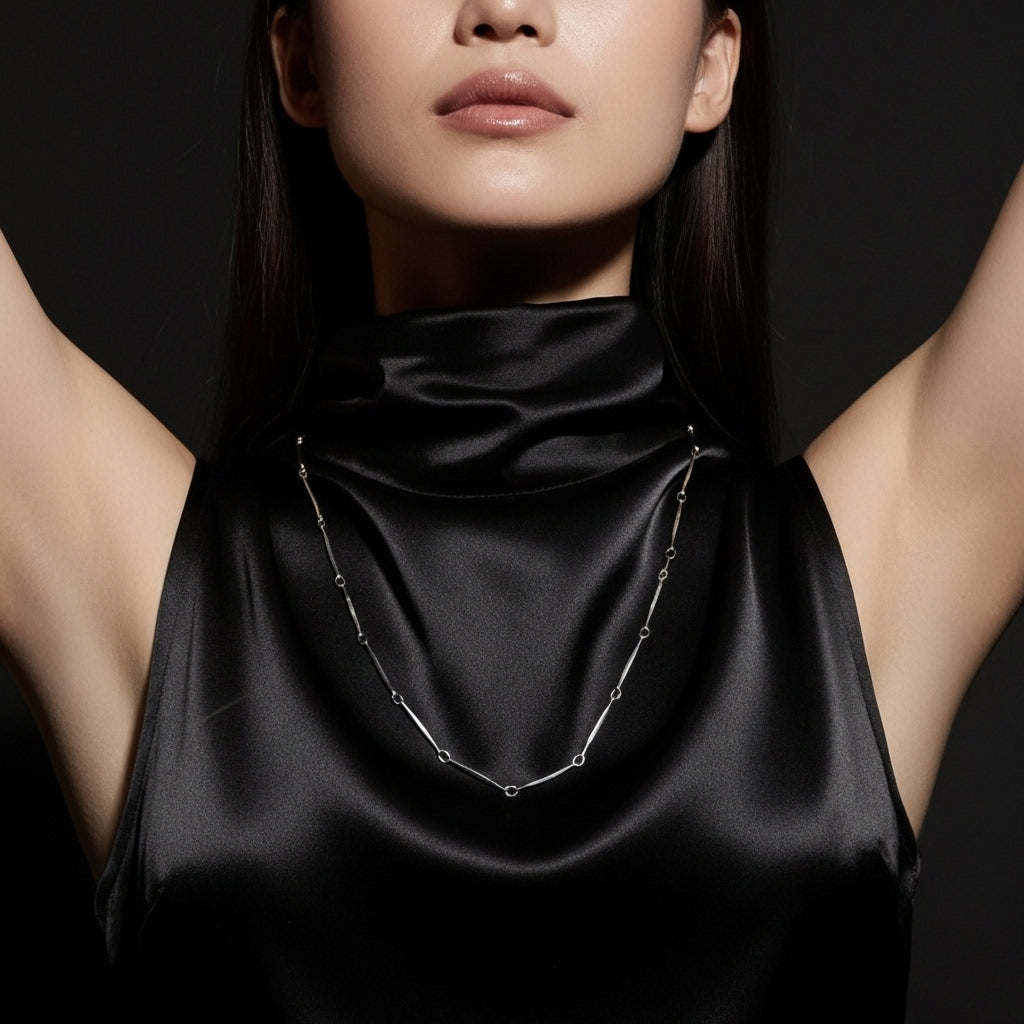 Silver Bar Link Chain