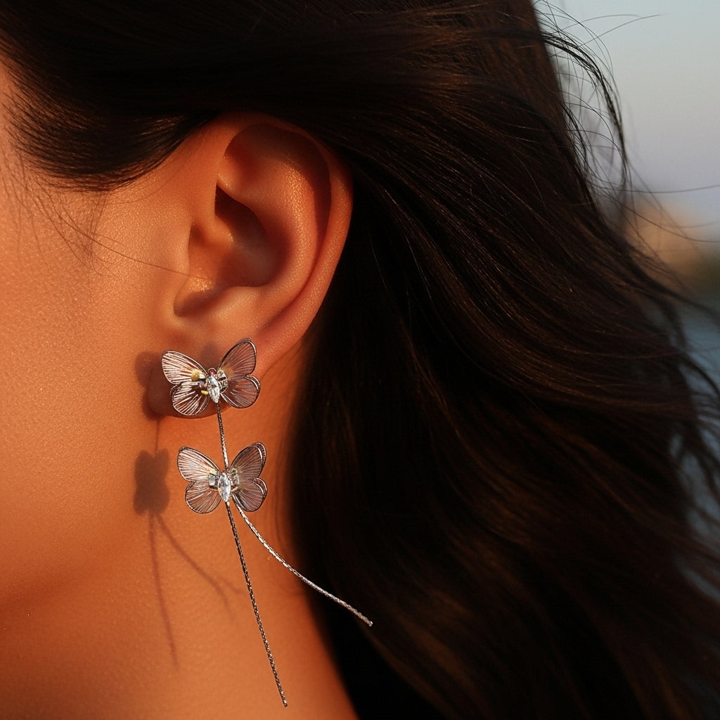 Crystal Butterfly Earrings