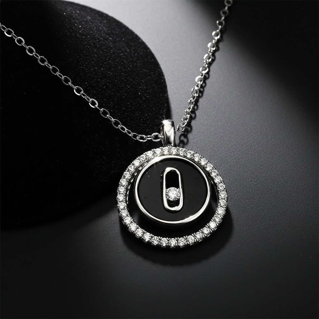 Crystal Link Circle Necklace