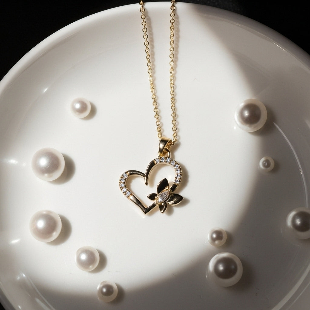 Butterfly Heart Necklace
