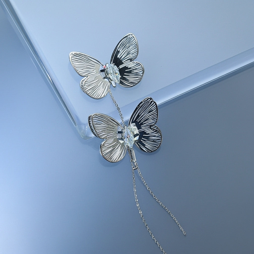 Crystal Butterfly Earrings