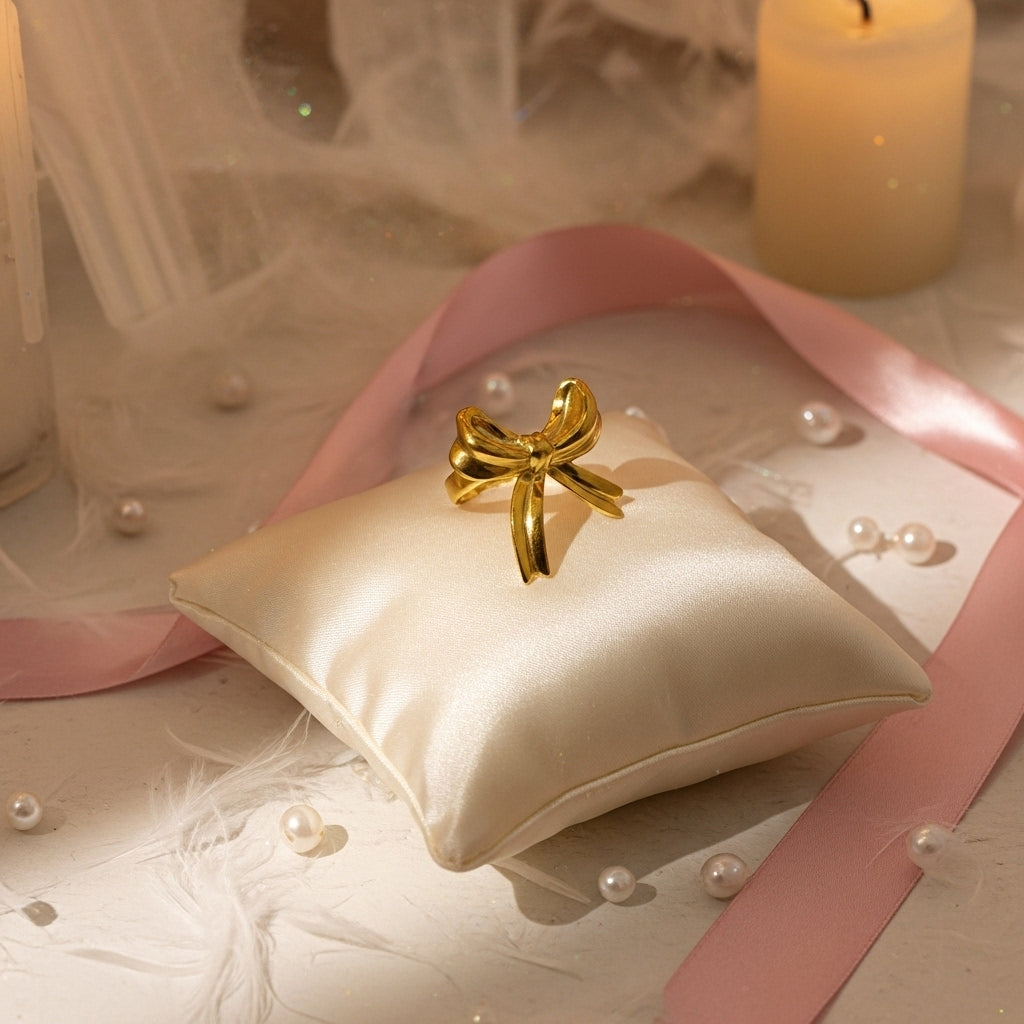 Gold Bow Statement Ring