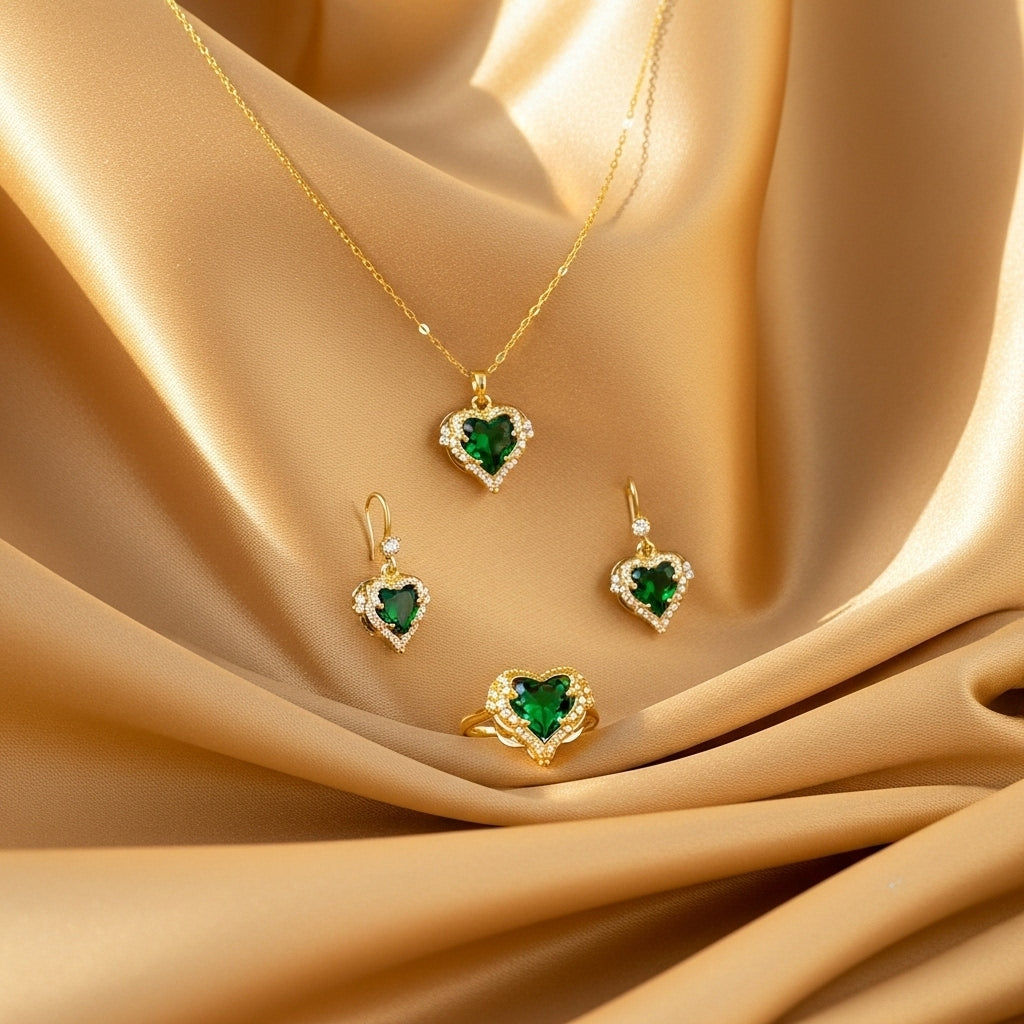 Embrald Heart Set
