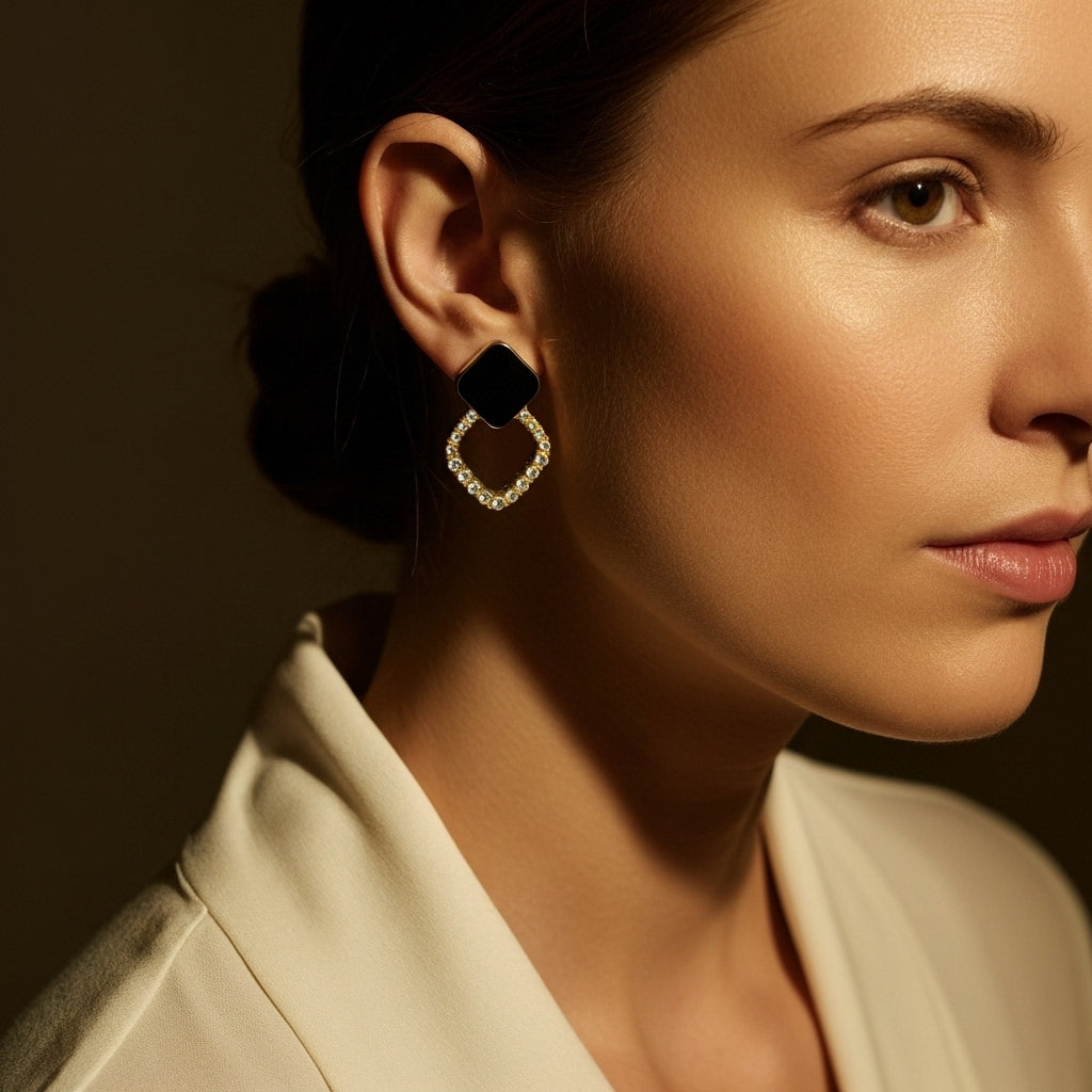 Diamond Halo Earrings