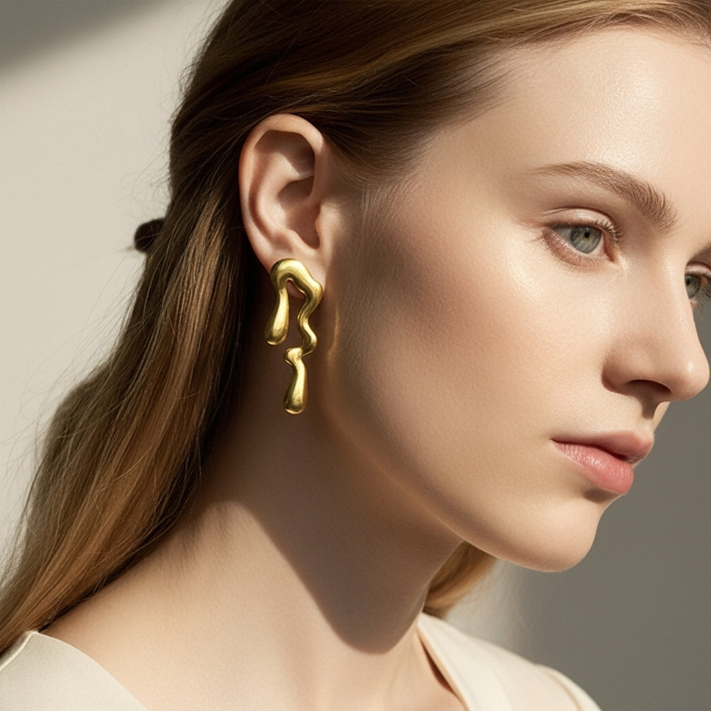 Fluid Gold Earring