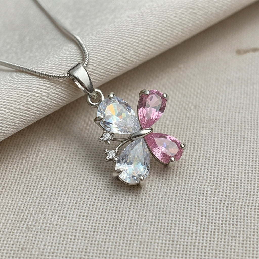 Diamond Butterfly Necklace