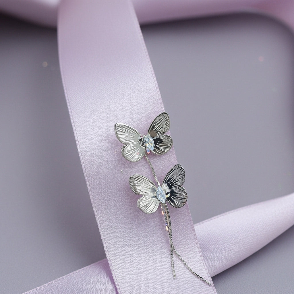 Crystal Butterfly Earrings