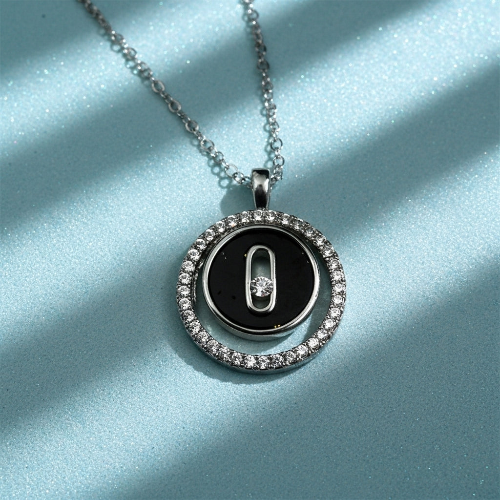Crystal Link Circle Necklace