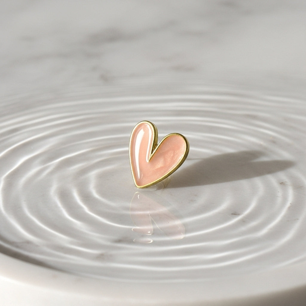 Blush Heart Studs