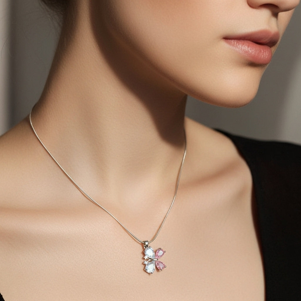 Diamond Butterfly Necklace