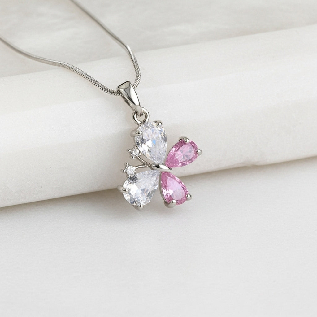 Diamond Butterfly Necklace