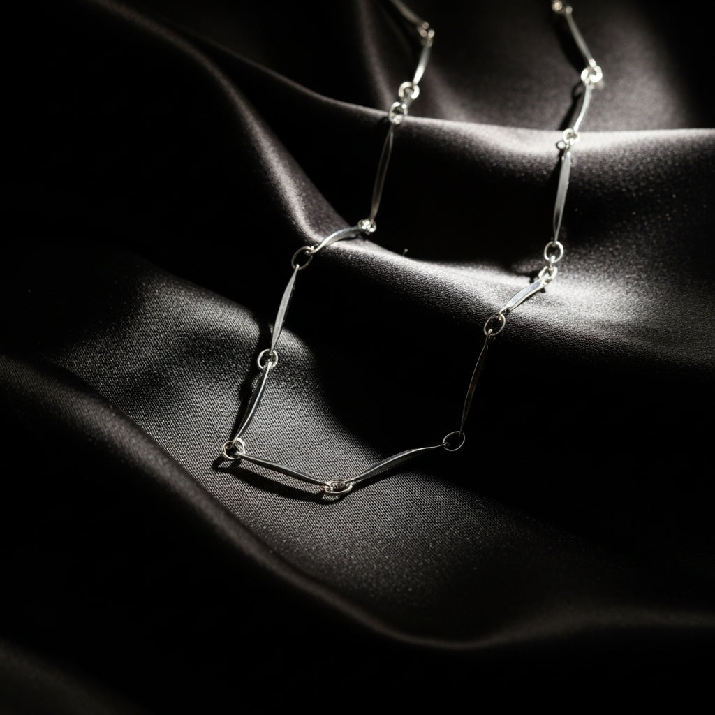 Silver Bar Link Chain