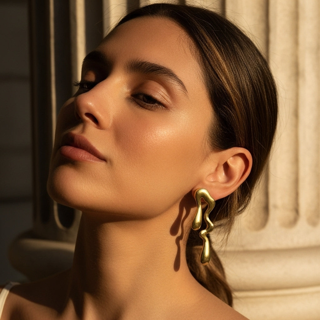 Fluid Gold Earring