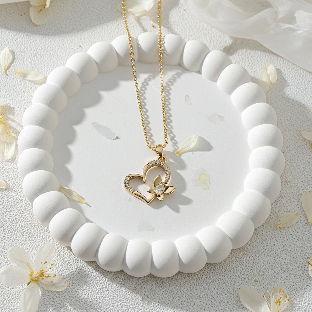 Butterfly Heart Necklace