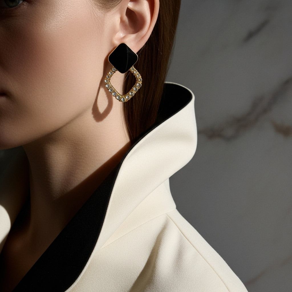 Diamond Halo Earrings